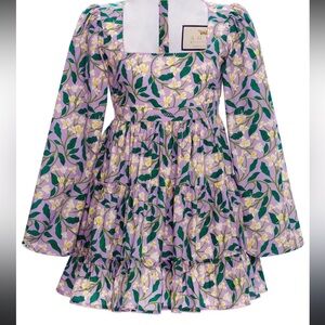 NWOT Agua by Agua Bendita Green and Purple Mini Dress
